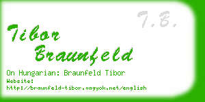 tibor braunfeld business card